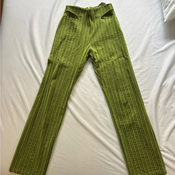 Paloma Wool Olive and Lime Striped Wool Top - Picture 3 of 5
